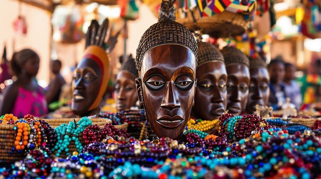 african artisan market souvenirs