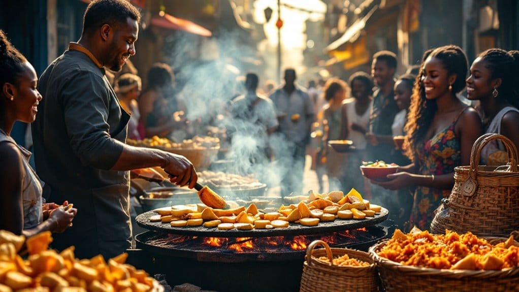 delicious african street cuisine