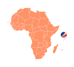 Seychelles map in Africa
